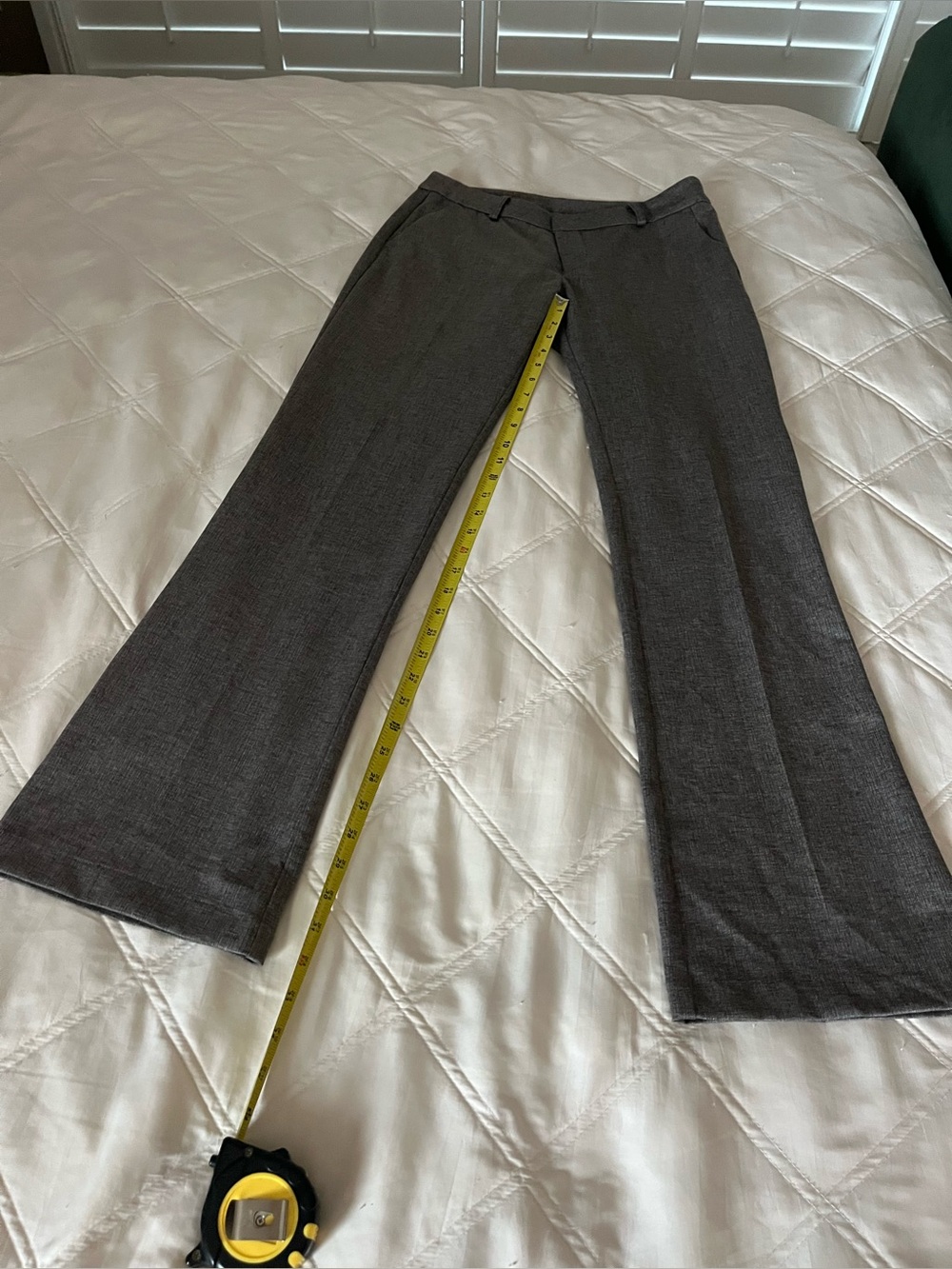Women’s Gray-Brown Dress Pants - Classic Straight Fit